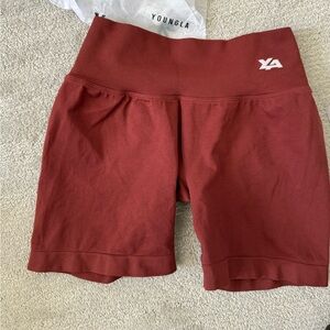 YoungLA Women's Burgundy Bike Shorts